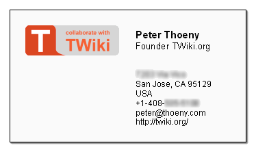 Experimental business card with 'T' logo
