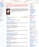 Intranet homepage with telephone list, tag cloud, random new employee and blog posts