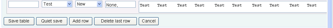 All columns are not visible for editing